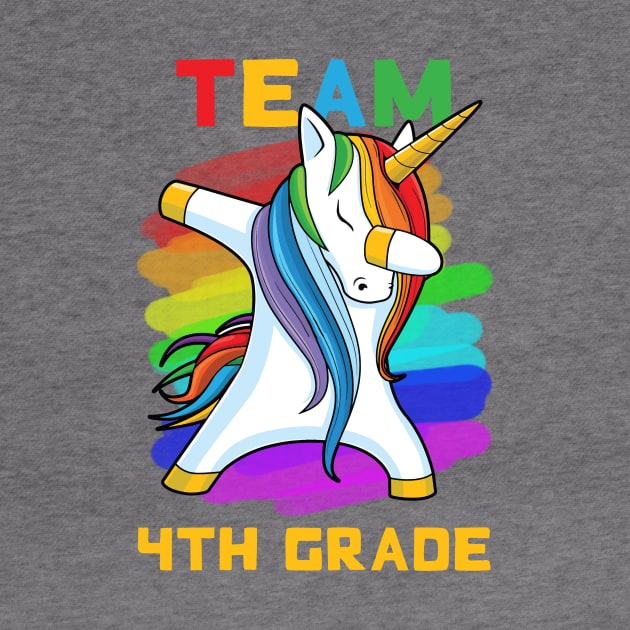 Team 4TH GRADE Unicorn Dabbing Gift Back To School by johnbbmerch